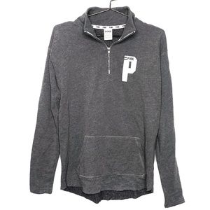 Pink Victoria’s Secret Half Zip Graphic Sweatshirt